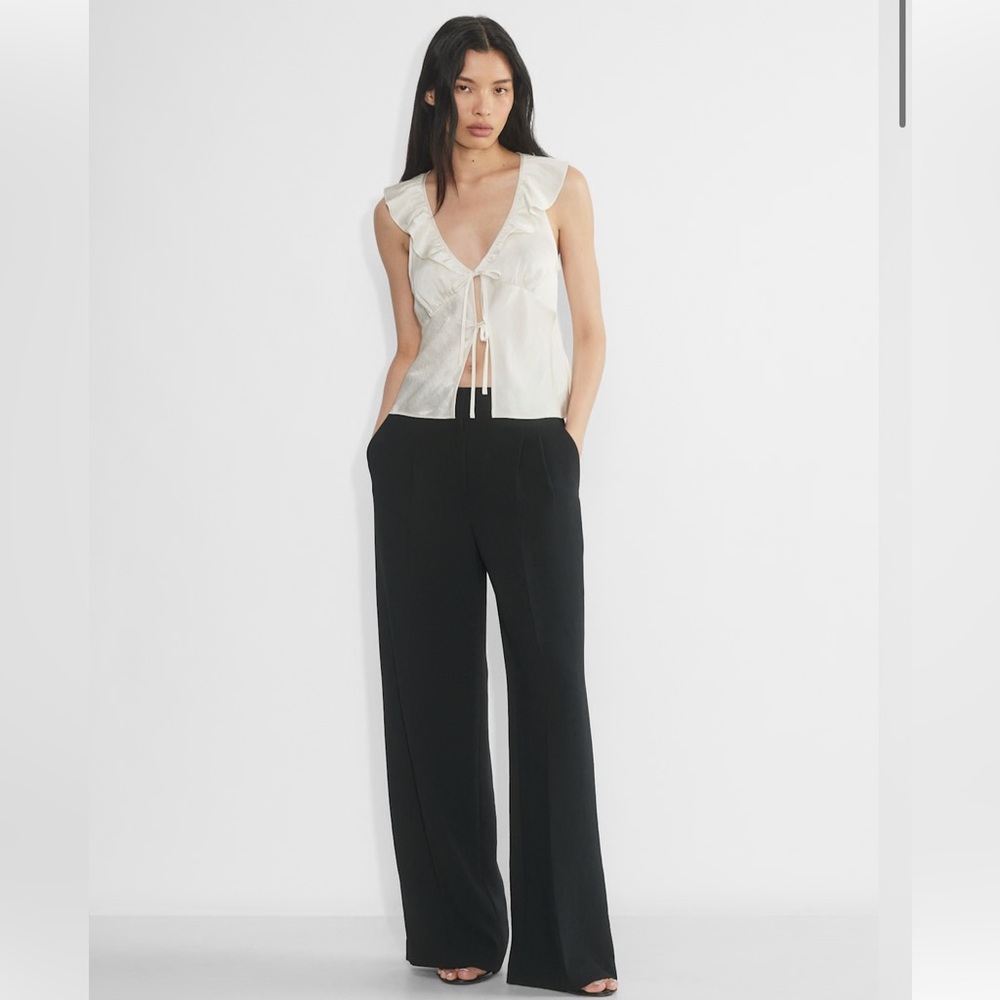 Wilfred Cream satin Ruffle Camisole